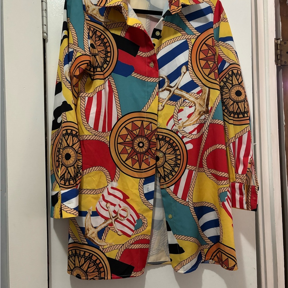 Vintage Printed Blouse